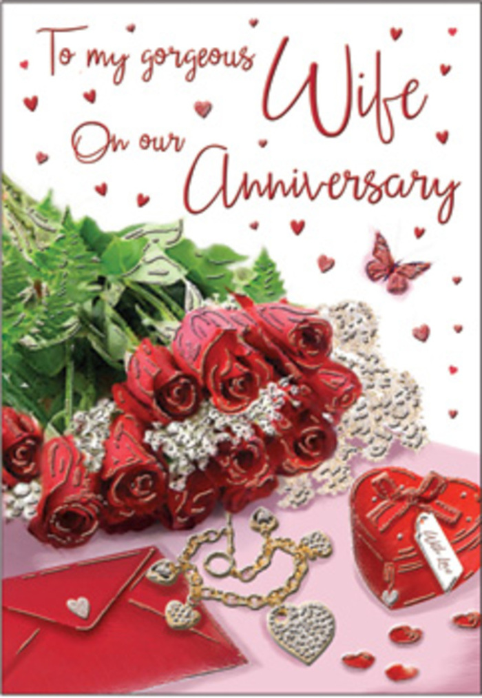 In this richly composed anniversary card design, a bouquet of classic red roses takes pride of place, their velvety petals unfolding in luxurious spirals that seem almost touchable. The blossoms sit in a gentle cluster, framed by fresh, deep-green leaves that curve gracefully around them, echoing the abundant greenery of Highgate's tree-lined streets. The roses, a symbol of enduring devotion, are placed beside a neatly arranged envelope, its pale surface softly illuminated, suggesting a handwritten message of love waiting within. Nearby, a dainty piece of jewellery adds a glint of light-perhaps a fine chain or pendant-hinting at a special anniversary gift exchanged in a moment as intimate as a quiet walk around Waterlow Park. A small, heart-shaped box, rich in red tones, rests close by, its smooth finish and rounded edges inviting the idea of treasured keepsakes being lovingly stored away year after year. Sprinkled across the scene are tiny decorative hearts, some shimmering with a gentle sparkle, and a delicate butterfly motif that appears to drift above the arrangement, lending a sense of lightness and joy. The background is warm and softly textured, reminiscent of a polished tabletop in a Highgate café where couples linger over coffee and shared memories. Lighting falls evenly over the composition, with a subtle glow that enhances the red roses without overpowering the other details. The entire tableau feels carefully curated, like an anniversary gift thoughtfully selected by a local Highgate florist, evoking romance, gratitude, and the quiet confidence of a love that has weathered many seasons together.